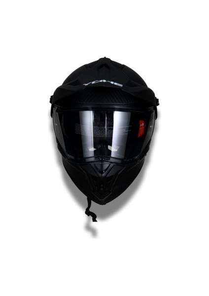 FG601 Karbon Mat Motosiklet Kaskı Xlarge