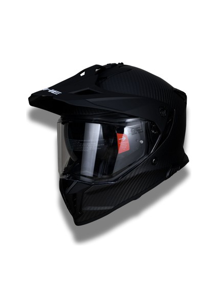 FG601 Karbon Mat Motosiklet Kaskı Xlarge