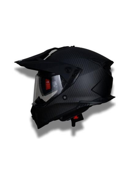 FG601 Karbon Mat Motosiklet Kaskı Xlarge