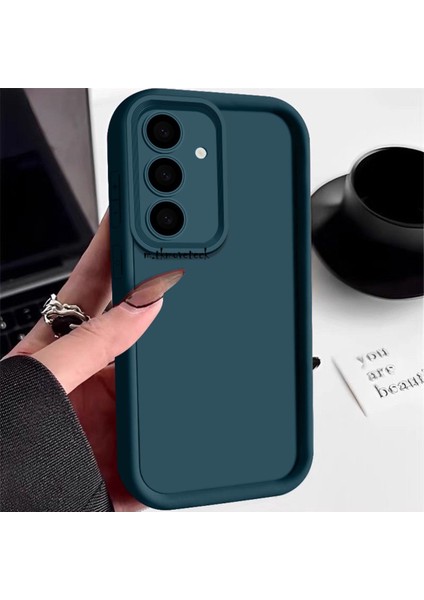 Samsung Galaxy A26 Kılıf Yumuşak Renkli Lansman Silikon Kamera Korumalı Kenarları Çıkıntılı 3D Coffe