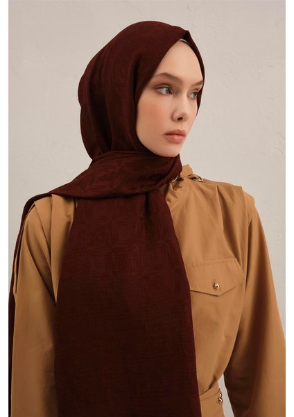 Lyocell Naia Kare Monogram Şal 6 32 modelleri