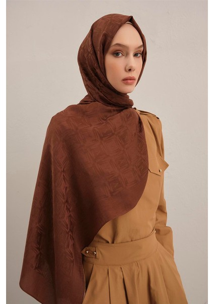 Lyocell Naia Kare Monogram Şal 6 16