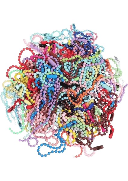 10-100PCS / Lot 10CM Demir Renkli Top Boncuk Zinciri Anahtarlık Anahtarlık Bebekler Etiket El Etiketi Bağlayıcı Dıy Takı Yapımı Uyuyorrenk: Gümüş / Boyut: 100 Adet (Yurt Dışından)