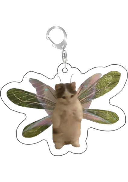 Süper Sevimli Ekmek Patlayan Kedi Miyav Meme Anahtarlık55MM (Yurt Dışından)