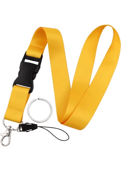 Moda Cep Telefonu Ipi Saf Renk Boyun Askısı Anahtarlar Için Keychian Credencial Ipi Kimlik Kartı Tutucu Geçiş Anahtarlık Aksesuarları Renk:sarı (Yurt Dışından)