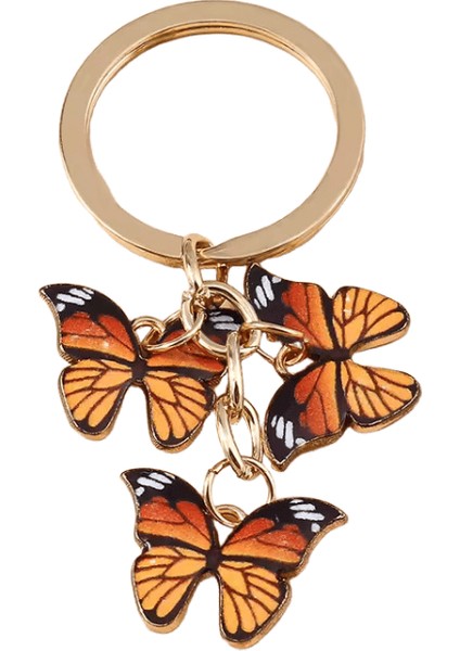 Sevimli Renkli Kelebek Anahtarlıklar Emaye Hayvan Anahtarlıklar Kadınlar Için Hatıra Hediye Erkekler Çanta Kolye Anahtar Zincirleri Dıy Aksesuarları (Yurt Dışından)