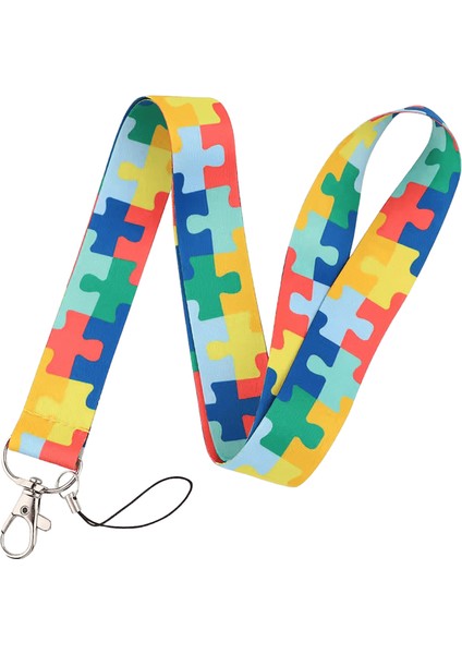 Farkındalık Bulmaca Ipi Hemşire Kartı Tutucu Anahtar Için Boyun Askısı Kimlik Kartı Cep Telefonu Askıları Rozet Tutucu Anahtarlık Aksesuarları Renk:4 (Yurt Dışından)