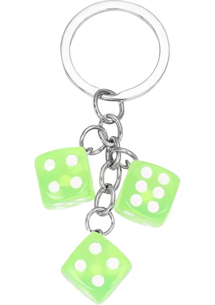 Yaratıcı Zar Kolye Anahtarlık Kadınlar Erkekler Için Komik Anahtarlık Araba Anahtar Tutucu Moda Çanta Aksesuarları Hediye (Yurt Dışından)