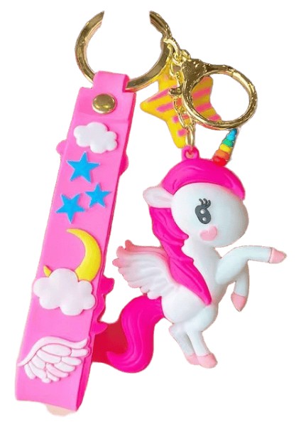 Sevimli Karikatür Yaratıcı Unicorn Anahtarlık Prenses Özel Güzel Anahtarlık Çanta Kolye Araba Anahtarlık Çocuklar Için Güzel Hediyeler Renk: Pembe / Boyut: 6 cm (Yurt Dışından)