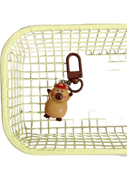 1/10 Adet Komik Karikatür Capya Anahtarlıklar Kadın Erkek Charms Reçine Parlak Flatback Hayvan Kolye Anahtarlık Takı Yapımı Bulgularrenk: Karışık-10 Adet (Yurt Dışından)