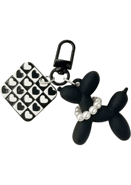 Moda Balon Köpek Anahtarlık Akrilik Kauçuk 3D Zarif Telefon Anahtarlık Araba Kolye Karikatür Anahtarlık Dıy Hediye Kadınlar Çocuklar Için (Yurt Dışından)