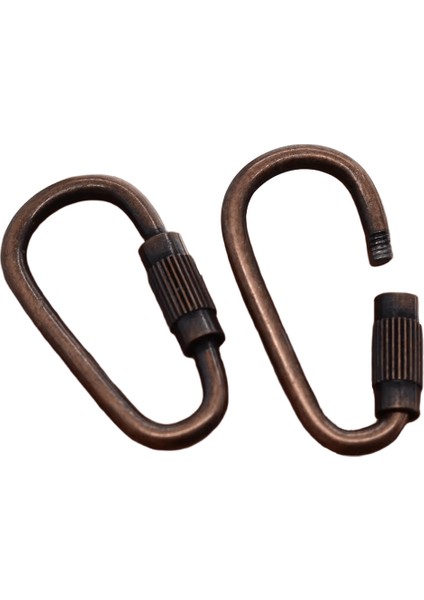 10 Çeşitli Renk Minik Küçük Çelik Inci Vidalı Kilitleme Karabina Anahtarlıklar Toka Güvenlik Kancası Anahtarlık Anahtarlık Edc Fob Dişli Dıy Renk: Antika Bakır (Yurt Dışından)