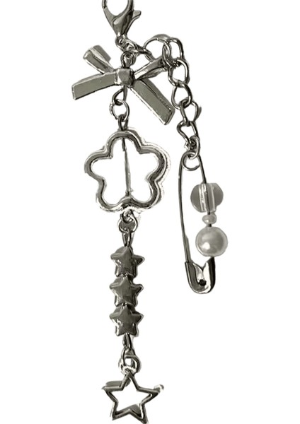Beyaz ve Siyah Eşleşen Anahtarlık Yıldız Boncuklu Iğne Anahtarlıkrenk:beyaz (Yurt Dışından)