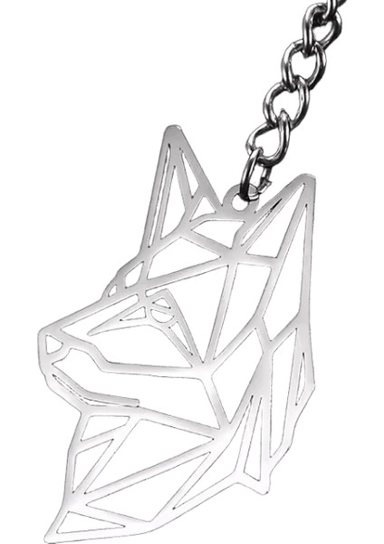 Cooltıme Kurt Anahtarlık Tilki Kaplan Ayı Hayvan Kolye Unicorn Tavşan Paslanmaz Çelik Anahtarlık Erkekler Araba Anahtarlık Takı Hediye 2025 Renk: Köpek-1 / Boyut: Zincirli (Yurt Dışından)