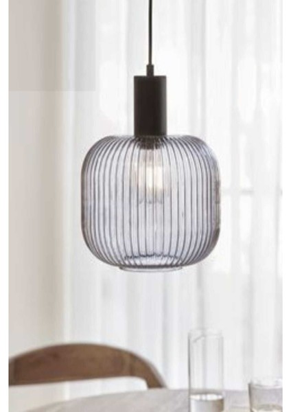 Mylights Rustik Füme Avize 20 cm Spor Tekli Avize Cafe Salon Koridor Yatak Odası