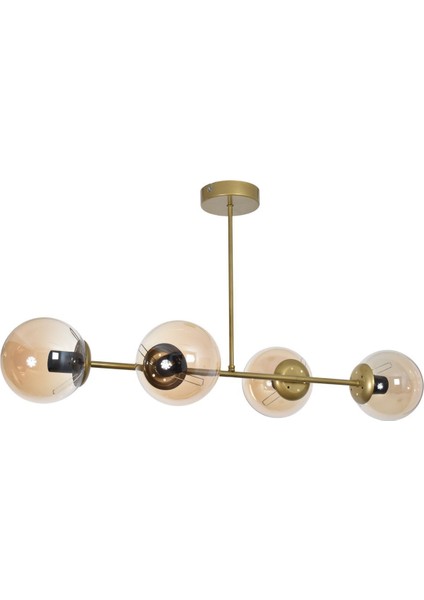 Roma Modern Tasarım Salon Mutfak Yatak Odası Renk Camlı 4 Lü Avize