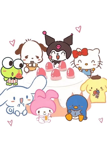 Sanrio Dıy Numaralara Göre Yağlı Boya Hello Kitty Karikatür20X20CM-ÇERÇEVE Yok (Yurt Dışından)