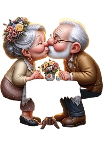Sayılarla Dıy Sanat Boyama Kitleri Büyükanne ve Büyükbaba Sayılarla Çizim Yağlı Lady Portre Karikatür Duvar Dekoru Kişiselleştirilmiş HEDIYERENK:AABB-5402 (Yurt Dışından)