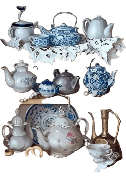 Huacan Numaralara Göre Resim Bahçe Manzarası Dıy Çerçeve 30X20CM Çerçeve Yok (Yurt Dışından)