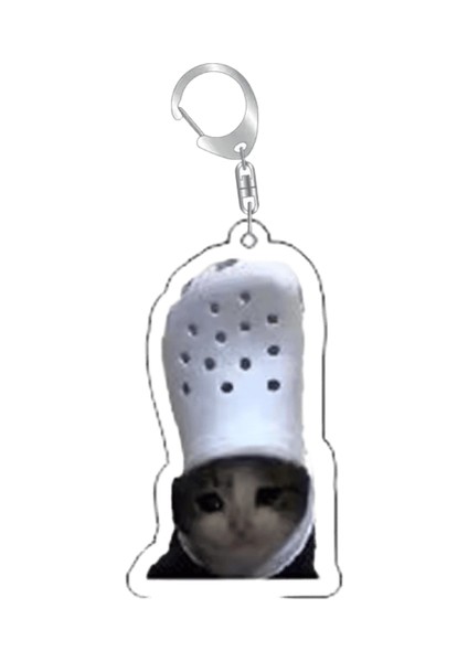 Süper Sevimli Ekmek Patlayan Kedi Miyav Meme Anahtarlık55MM (Yurt Dışından)