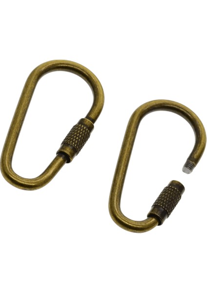 10 Çeşitli Renk Minik Küçük Çelik Inci Vidalı Kilitleme Karabina Anahtarlıklar Toka Güvenlik Kancası Anahtarlık Anahtarlık Edc Fob Dişli Dıyrenk: Bronz (Yurt Dışından)