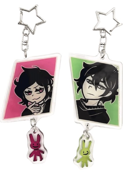 Oyun Andy ve Leyley Cosplay Anahtarlık Tabut Iki Taraflı Anahtarlık Akrilik Küçük Tavşan Kolye Anahtarlık Aksesuarları Hediyelerrenk: 1 Çift (Yurt Dışından)