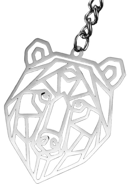 Cooltıme Kurt Anahtarlık Tilki Kaplan Ayı Hayvan Kolye Unicorn Tavşan Paslanmaz Çelik Anahtarlık Erkekler Araba Anahtarlık Takı Hediye 2025 Renk: Ayı / Boyut: Zincirli (Yurt Dışından)