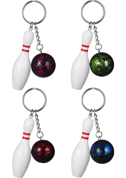 10/20/50 Adet Bowling Pin Anahtarlıklar Spor Anahtarlıklar Çanta Charms Çanta Charms Spor Parti Hediyeler Şekeri 4 Renk Renk: 4 Renk Karışımı / Mücevher Renk: 10 Adet (Yurt Dışından)