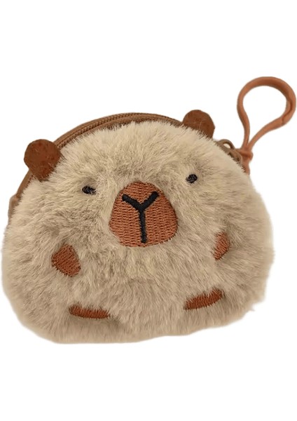 Sevimli Peluş Capya Sikke Çanta Karikatür Hayvan Şekli Cüzdan Anahtar Ruj Kulaklık Saklama Çantası Yaratıcı Capya Kawaii Kılıfı (Yurt Dışından)