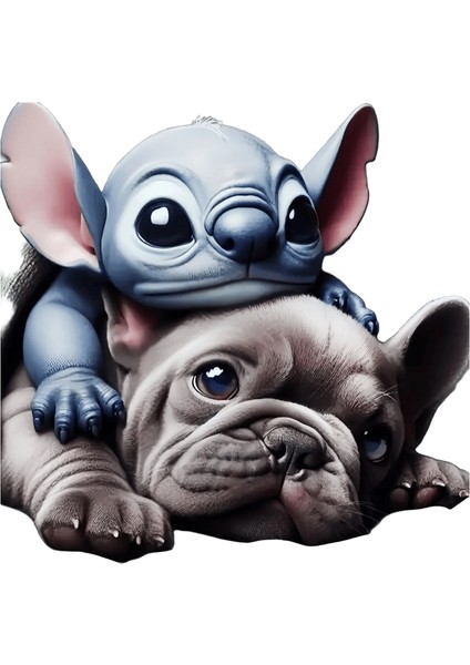 Disney Lilo ve Stitch Sayılarla Boya Yetişkin Kiti Tuval Üzerine 30X30CM Çerçeve Yok (Yurt Dışından)