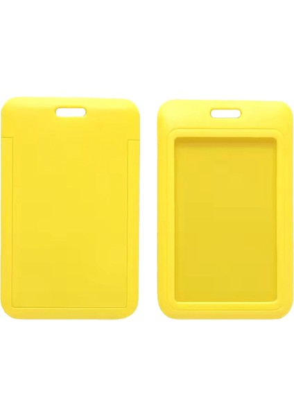 1 Adet Şeffaf Pencereli Kayar Kimlik Rozeti Tutucu, Ofis, Okul Için Kimlik Kartı Koruyucu, Kadınlar, Personel, Öğrenci Için Harika Hediye Renk: Sarı (Yurt Dışından)