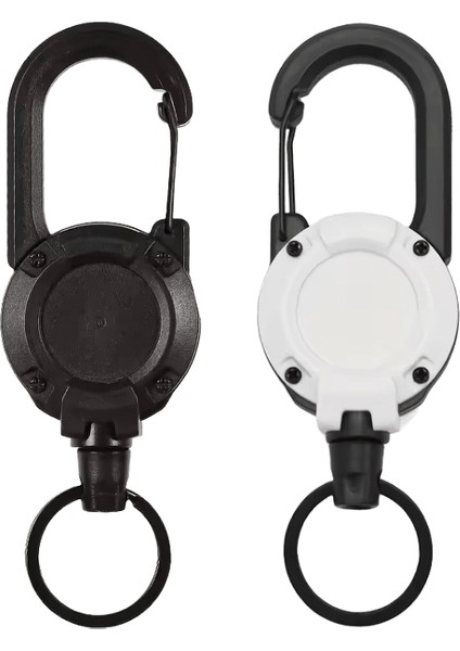 1/2/4/8 Adet Uzatılabilir Geri Çekilebilir Tutucular Anahtarlık Rozet Makaraları Erkekler Için Karabina Anahtarlıklı Ağır Hizmet Klipsi Açık Çantalar (Yurt Dışından)