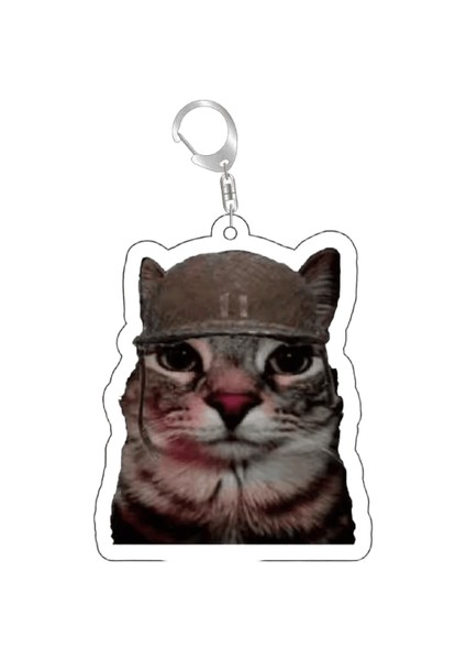 Anahtarlık Cep Telefonu Charm Araba Kolye Sevimli Kedi Kusmuk Meme Kırmızı Maskeli Köpek Meme Siyah Kedi Çığlık Meme Savaşta Kedi Memerenk: Stil 8 / Boyut: 55MM (Yurt Dışından)