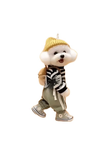 Yaratıcı Teddy Puppy Sırt Çantası 2d Dikiz Aynaları Kolye Araba Asılı Süsler Araba Dekorasyon Aksesuarları Sırt Çantası Anahtarlıklar Renk:4 (Yurt Dışından)