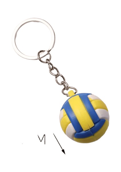 Simülasyon Futbol Basketbol Voleybol Tenis Rugby Anahtarlık Pvc Yaratıcı Mini Anahtarlık Sırt Çantası Kolye Araba Aksesuarları Hediye Renk:e1 (Yurt Dışından)