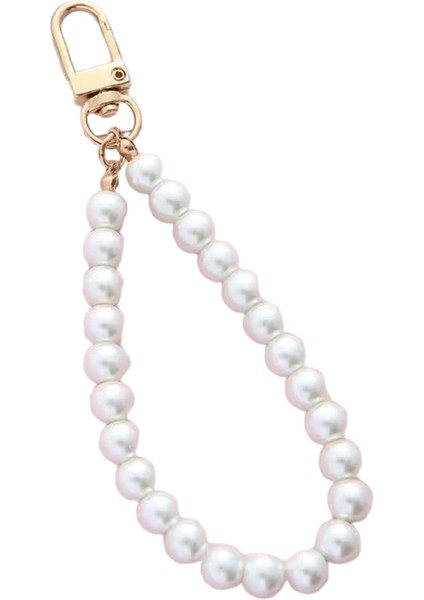 Sevimli Inci Anahtarlık Lüks Kadın Takı Parlak Inci Boncuk Kabuk Telefon Çanta Sırt Çantası Charm Aksesuar Araba Anahtar Anahtarlık Kolye (Yurt Dışından)