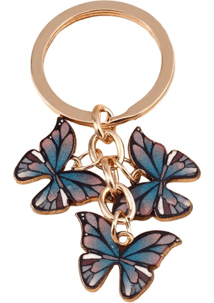 Sevimli Renkli Kelebek Anahtarlıklar Emaye Hayvan Anahtarlıklar Kadınlar Için Hatıra Hediye Erkekler Çanta Kolye Anahtar Zincirleri Dıy Aksesuarları (Yurt Dışından)