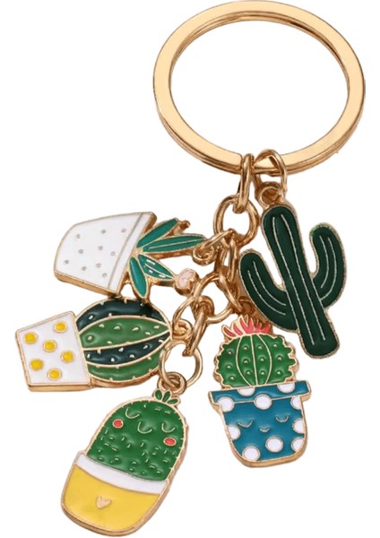 Karikatür Kaktüs Saksı Bitki Emaye Anahtarlık Aşk Doğal Yaratık Anahtarlık Kadınlar Için Iyi Hediye Erkekler Öğretmen El Yapımı Takı (Yurt Dışından)