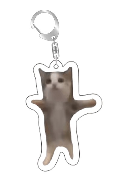 Süper Sevimli Ekmek Patlayan Kedi Miyav Meme Anahtarlık55MM (Yurt Dışından)