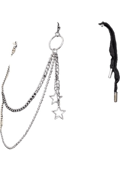 Punk Steet Anahtarlıklar Zincir Kadın Erkek Ay Yıldız Perçinler Kafatası Aksesuarları Seçim Rock Goth Pantolon Bel Kemeri Zincir Kot Üzerinde Jewerly (Yurt Dışından)