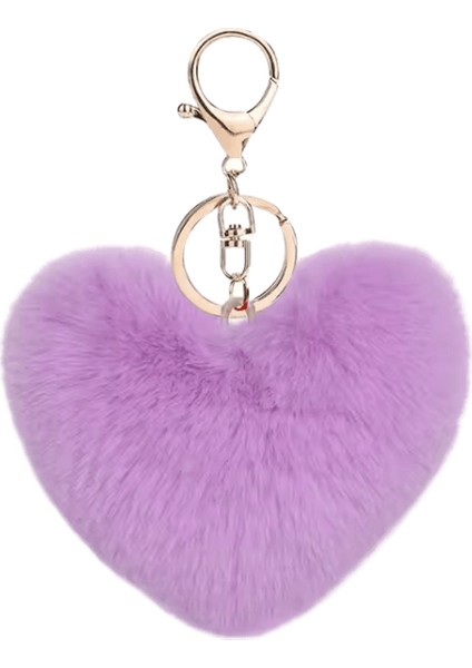 Kadınlar Için Büyük Kalp Ponpon Anahtarlık Gökkuşağı Peluş Top Anahtarlık Araba Çantası Kolye Moda Takı Kabarık Aşk Ponponlar Anahtarlık (Yurt Dışından)