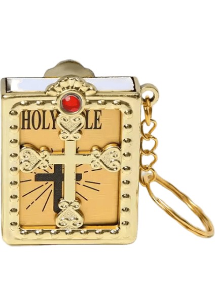 Moda Kutsal Incil Anahtarlık Mini Hıristiyan Ingilizce Kitap Anahtarlık Hediye Için (Yurt Dışından)