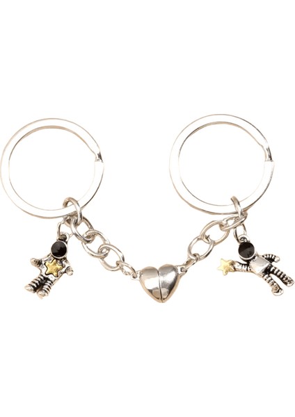 Yeni Tasarım Anahtarlık Astronot Yıldız Manyetik Düğme Anahtarlık Çift Arkadaş Hediyeler Dıy El Yapımı Takı Için Spaceman Anahtar Zincirleri (Yurt Dışından)