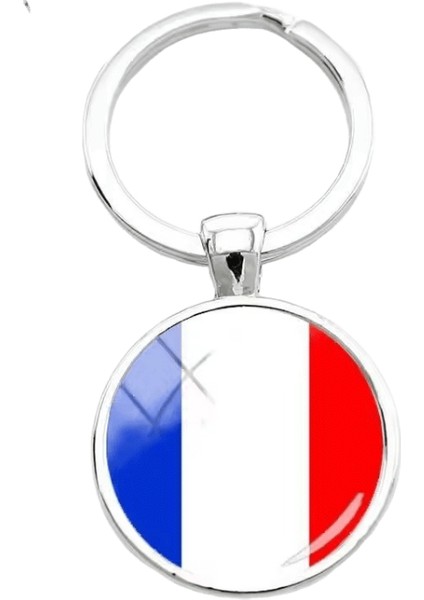 2018 Moda Arnavutluk Bayrağı Anahtarlıklar Bir Kadın Için Fransız Bayrağı Cam Kubbe Anahtarlık Guatemala Cam Cabochon Anahtarlıkrenk:1 (Yurt Dışından)