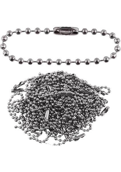 10/20/50/100 Adet Top Boncuk Zincirleri Anahtarlık / Bebekler / Etiket El Etiketi Bağlayıcı Dıy Bilezik Takı Yapımı Aksesuar Için Uyuyor Renk: Gümüş / Boyut: 100 Adet (Yurt Dışından)