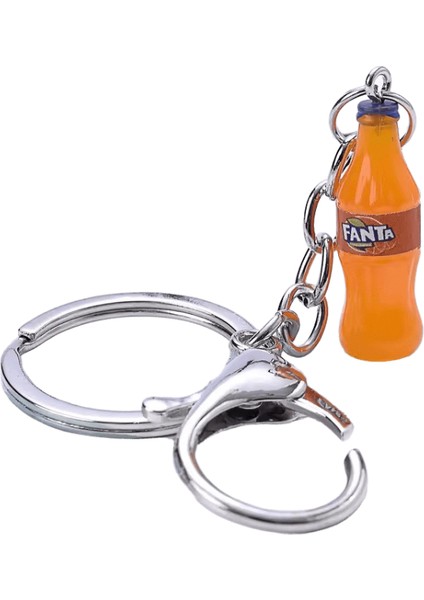 Moda Kadın 8 Renk Reçine Fanta Içecek Şişesi Biblo Anahtarlık Simülasyon Cam Şişe Anahtarlık Takı Kolye Hediye Souveni Renk:turuncu Renk (Yurt Dışından)