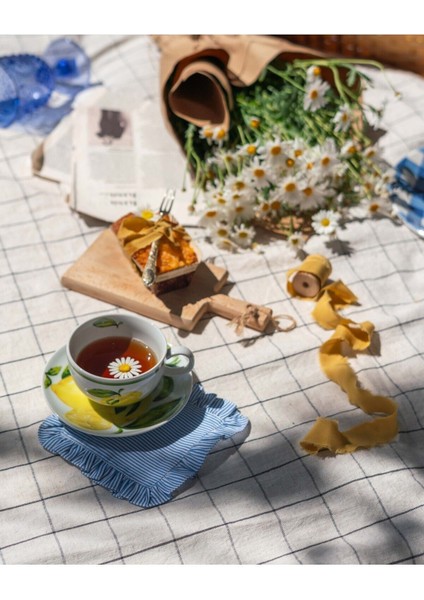 Luxury Citrus Porcelain Collection 2'li Çay Fincan Seti 1 Adet