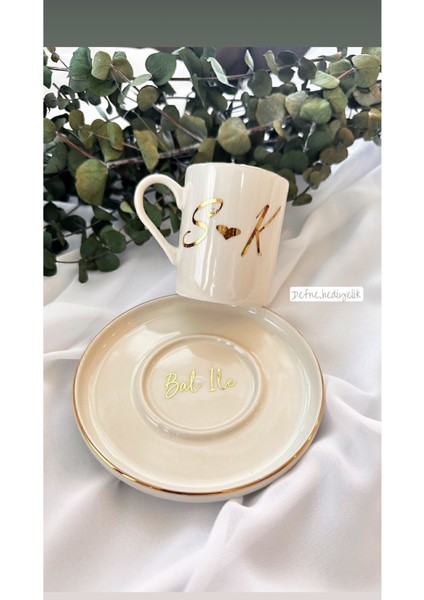Luxury Baskılı Fincan Damat Kahvesi Fincanı 1 Adet