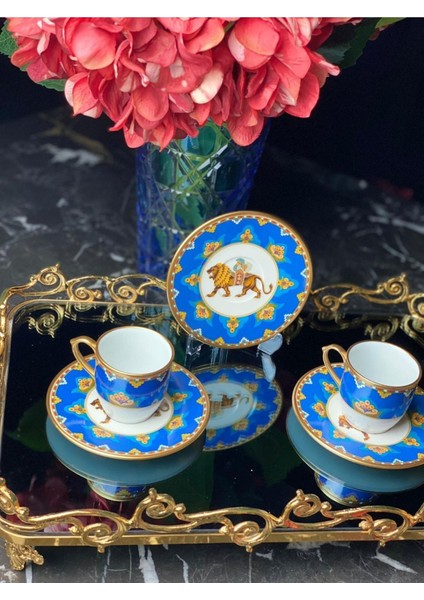 Luxury Semerkand Aslan 6 Lı Türk Kahve Fincanı 1 Adet
