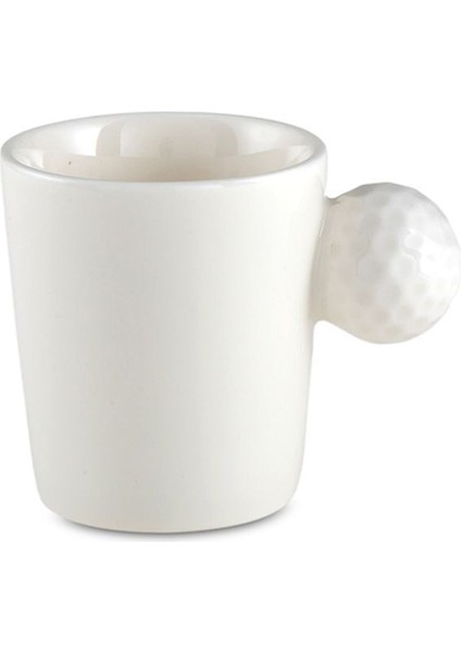Luxury Golf Line Beyaz 2'li Tabaklı Kahve Fincan Takımı 90 ml 1 Adet